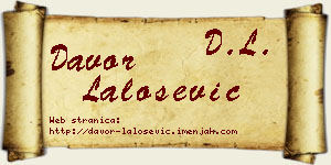 Davor Lalošević vizit kartica